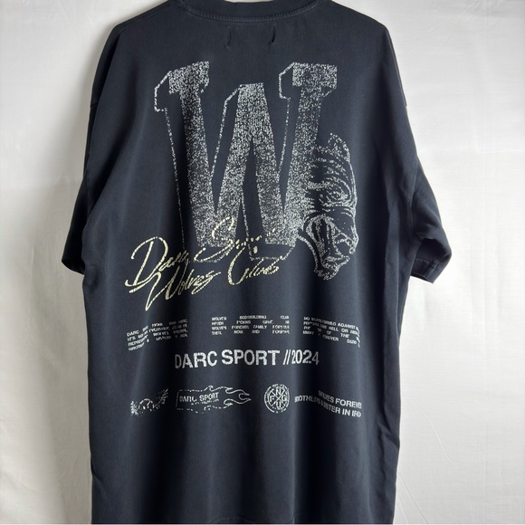 Darc Sport Wolves Club Shirt Mens Large Black Limited 1582 Of 2000 Big W Back - Picture 3 of 14